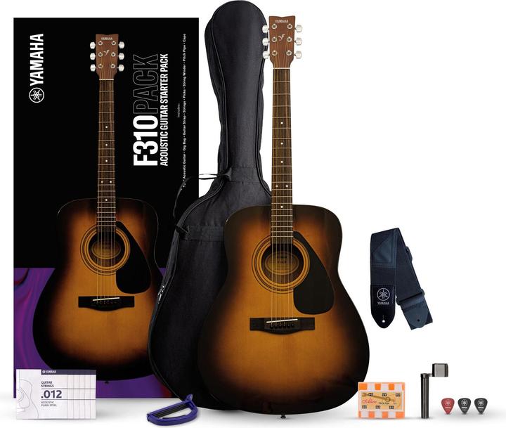 Actual product image Yamaha F310P II (Acoustic guitar, Bridge material: Rosewood, Guitar tuner material: Chrome, Fingerboard material: Rosewood, Guitar saddle material: Urea)