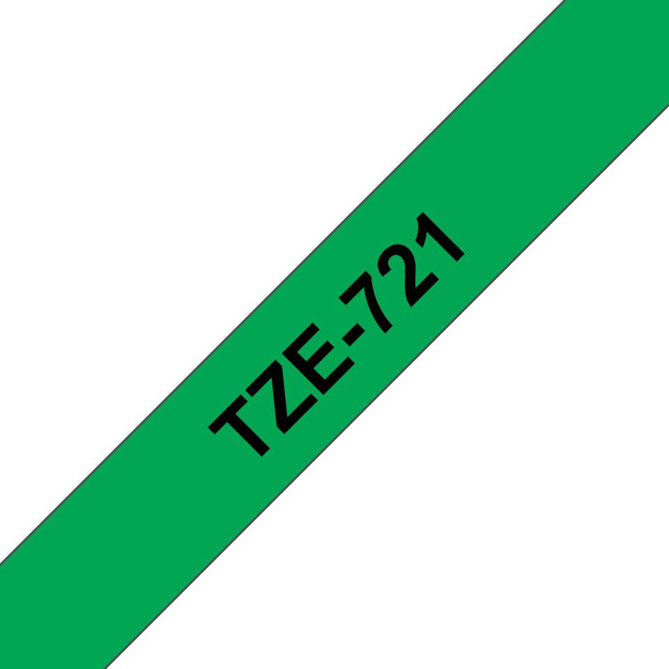 Brother, Beschriftungsband, Tze-721 (0.90 cm, Grün, Schwarz)