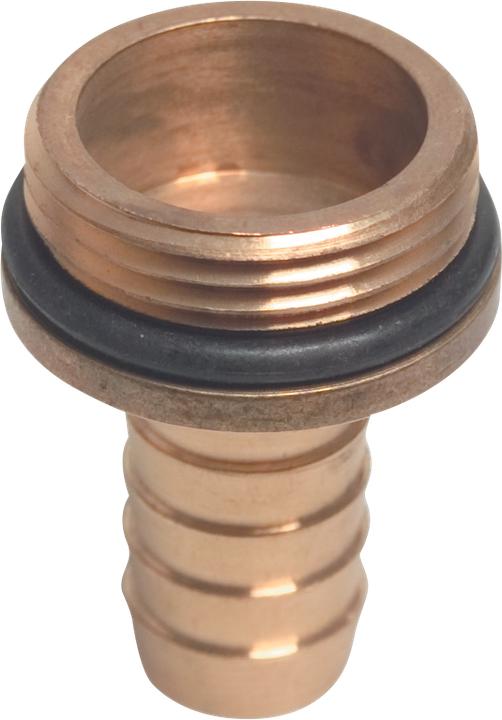 Produktbild Mega Schlauchtülle Messing Schlauchgrösse 25 mm Aussengewinde 1 ″ O-Ring (Schlauchschelle, 25 mm)