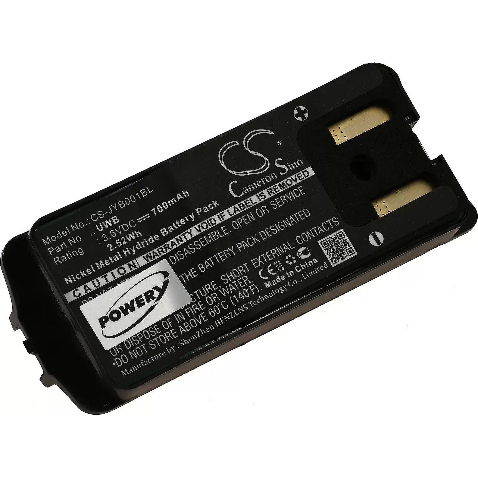 AccuCell Akku für Kransteuerung JAY A001 / ECU / Typ UWB - 3,6V - 700 mAh (3.60 V, 700 mAh)