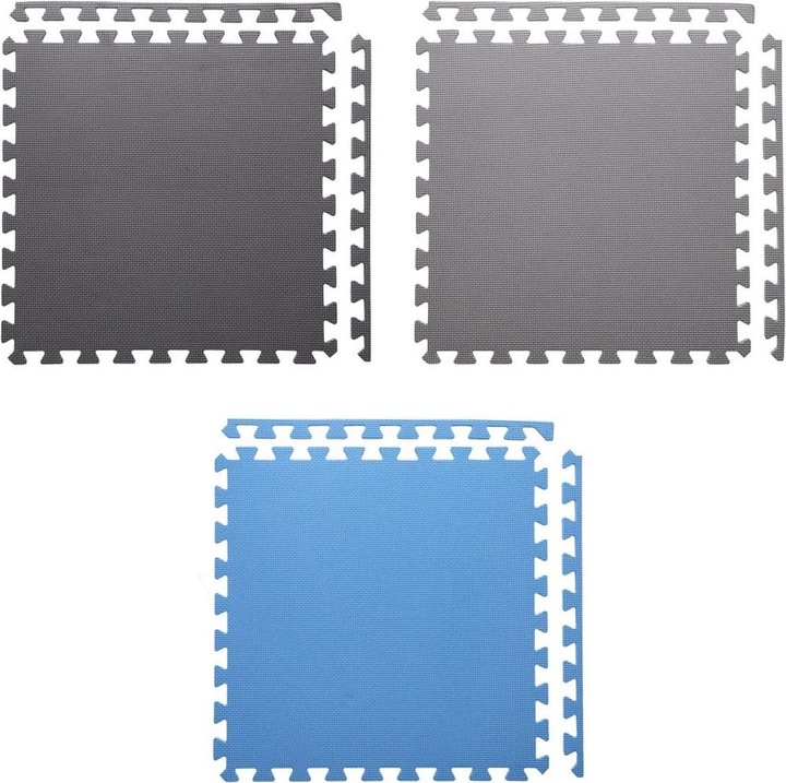 Actual product image One Folding mat for training HMS MP10, light gray-blue-dark gray, 60x60x1.0 cm, 9 parts (1 cm)