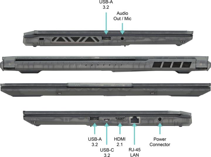 Actual product image MSI Cyborg 15 A13VE-888 (RTX 4050, GDDR6 6GB (15.60", 512 GB, 16 GB, DE, Intel Core i5-13420H)