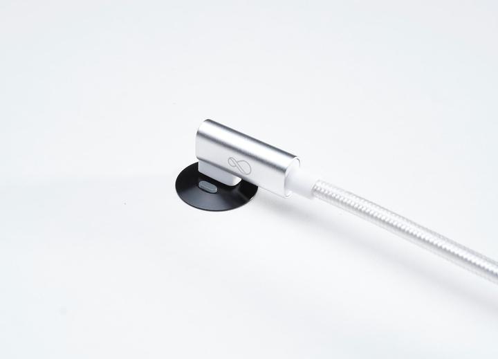 Actual product image Ochno Socket with RGB Button - USB-C outlet w. locking screw 1m cable in Black (1 m, USB 3.2 Gen 2)