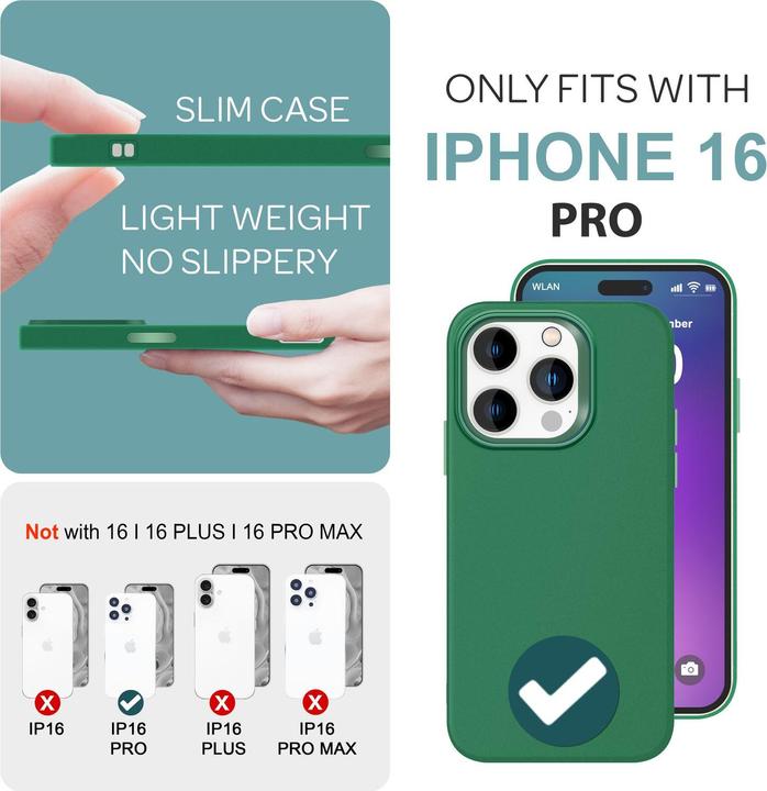 Actual product image Nalia Matt silicone cover (Apple iPhone 16 Pro)