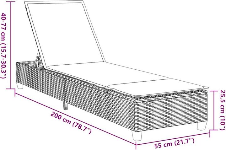 Immagine prodotto vidaXL Sonnenliege (200 cm)
