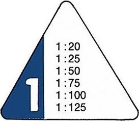 Actual product image Rumold Triangular scales (300 mm)