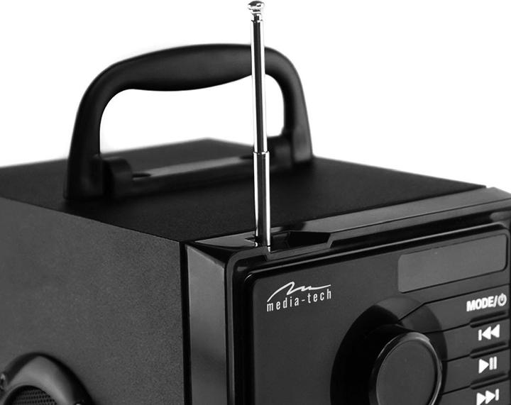 Actual product image Media-Tech Głośnik bezprzewodowy Boombox MT3179 15W USB-C Srebrny (6 h, Rechargeable battery operated, USB power delivery)