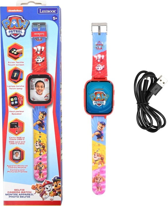 Actual product image Lexibook Paw Patrol colour screen clock with camera (Multilingual)