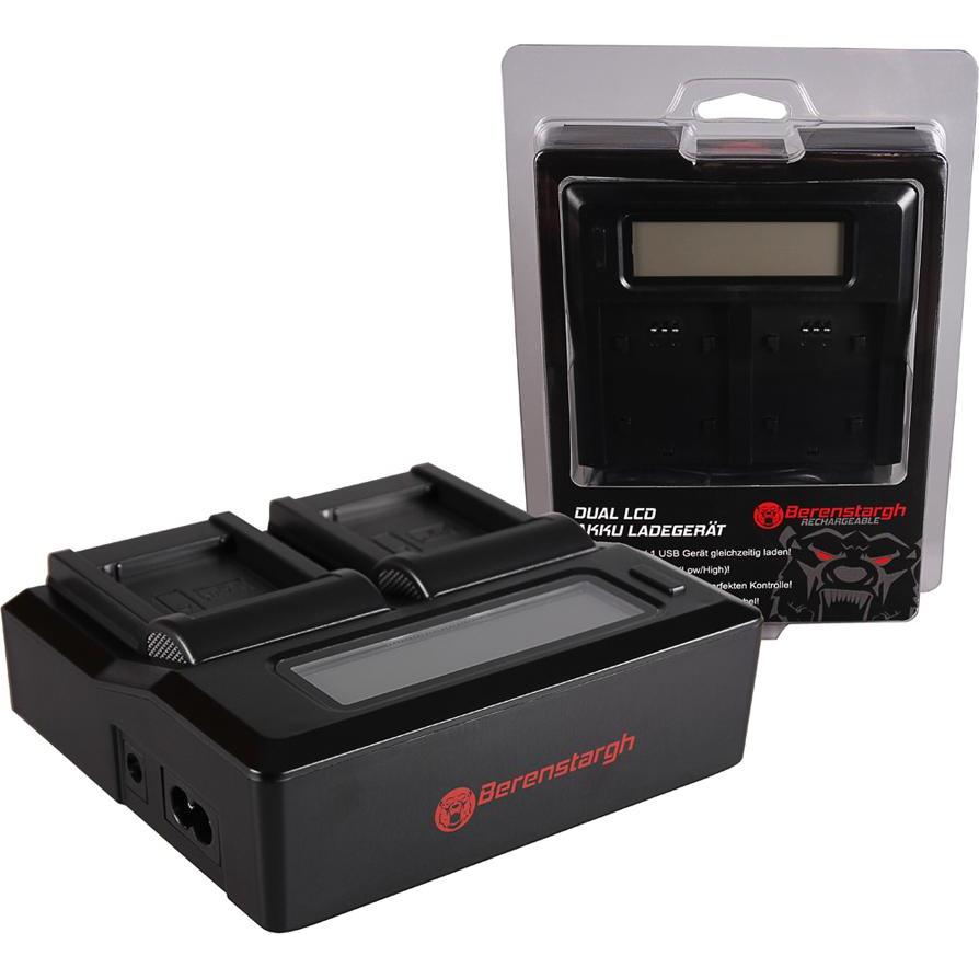Berenstargh Dual LCD USB Ladegerät f. Canon NB-11L IXUS 125HS 240HS NB-11L Powershot A1200 A2200 (Caricabatterie per fotocamere), Alimentatore fotocam