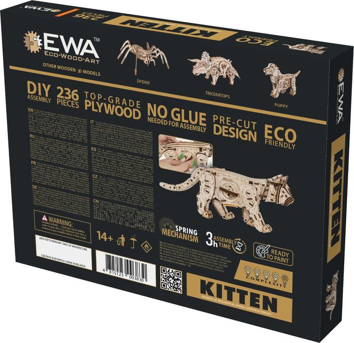 Produktbild Eco Wood Art Kätzchen - 3D Holzbausatz