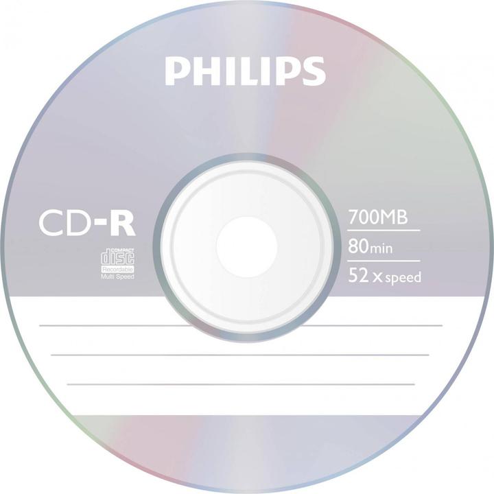 Immagine prodotto Philips 1x10 CD-R 80Min 700MB 52x SP (10 x)