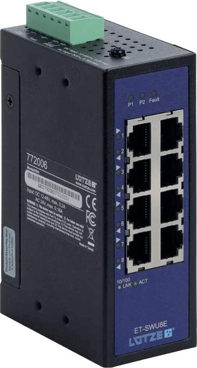 Actual product image Lütze ET-SWU8E Ethernet Switch 8 Port 10 / 100 MBit/s (8 ports)