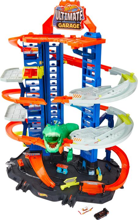 Hot Wheels Parcheggio della City Megacity con attacco di T-Rex