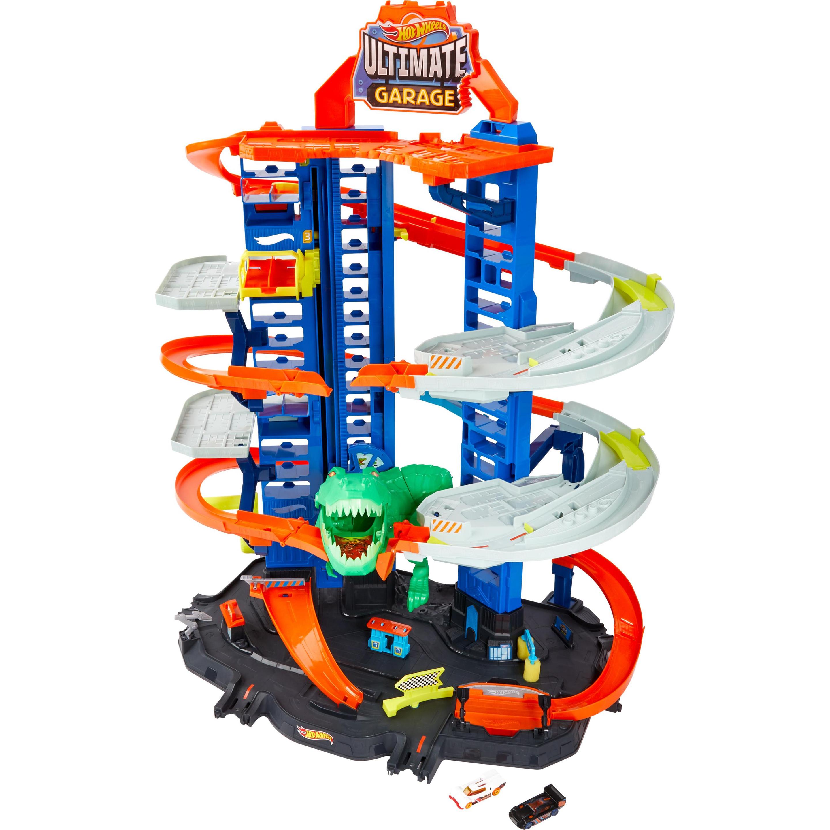 Hot Wheels City Megacity Parkgarage mit T-Rex-Angriff (GJL14)