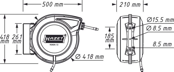 Produktbild HAZET Schlauchaufroller 9040N-13