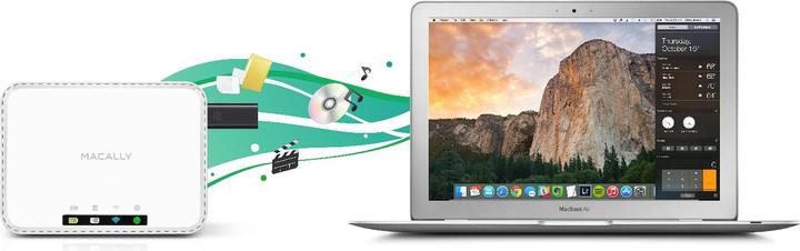 Actual product image Macally Wi-Fi SD storage media housing (USB 2.0)