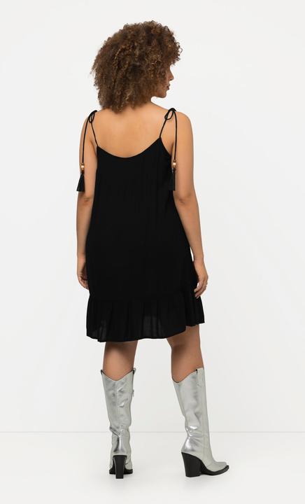 Image du produit Ulla Popken Robe en crêpe, sans manches. Bretelles à nouer. Décolleté rond. (46, 48)