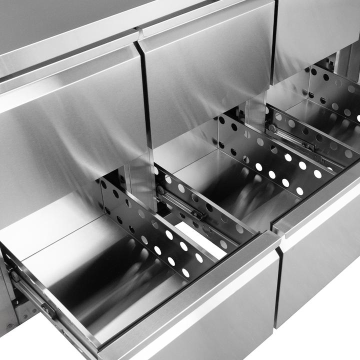 Actual product image Gastro Hero ECO cooling table / with backsplash - / (600 l)