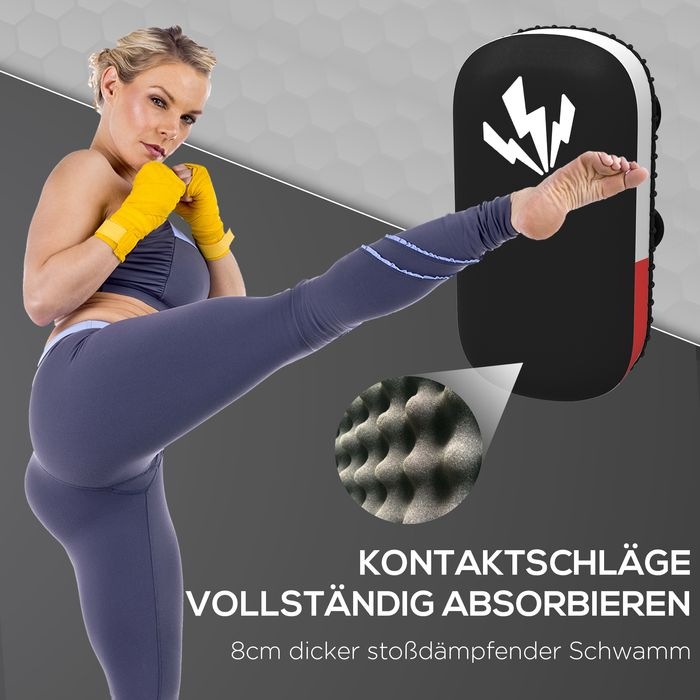 Actual product image Swisshandel24 Kickboxing kick pads for Muay Thai boxing pads Trainer pads Punch pads for coaching, tr (38 cm, 0.40 kg)