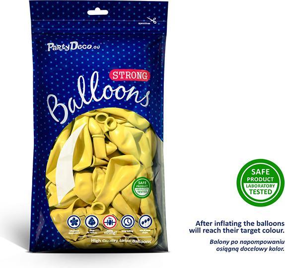 Produktbild Partydeco Strong Balloons 30cm, Pastel Lemon Zest (1 pkt / 100 pc.) (100 x)