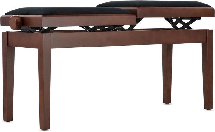 Actual product image Gewa Deluxe Double Piano Bench with Velour Upholstery and Adjustable Height