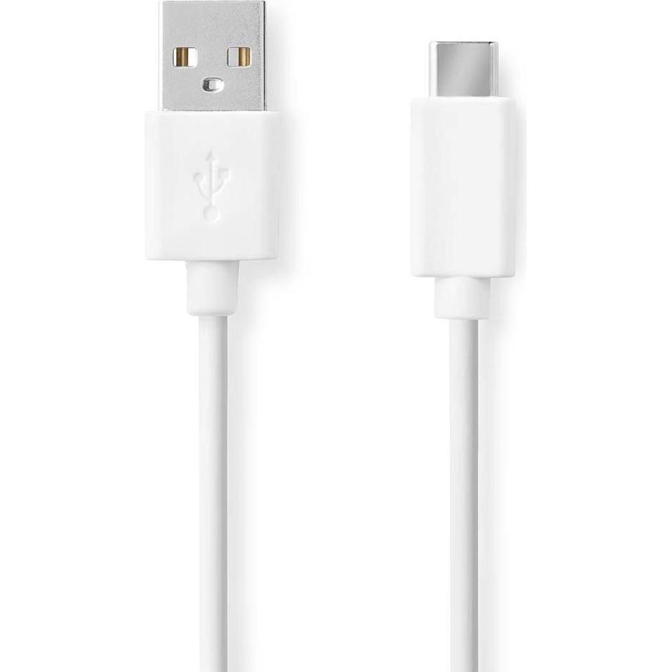 Nedis USB-Kabel USB 2.0 USB-A Stecker USB-C™ Stecker 480 Mbps Vernickelt 1.00 m Rund (1 m, USB 2.0), USB Kabel