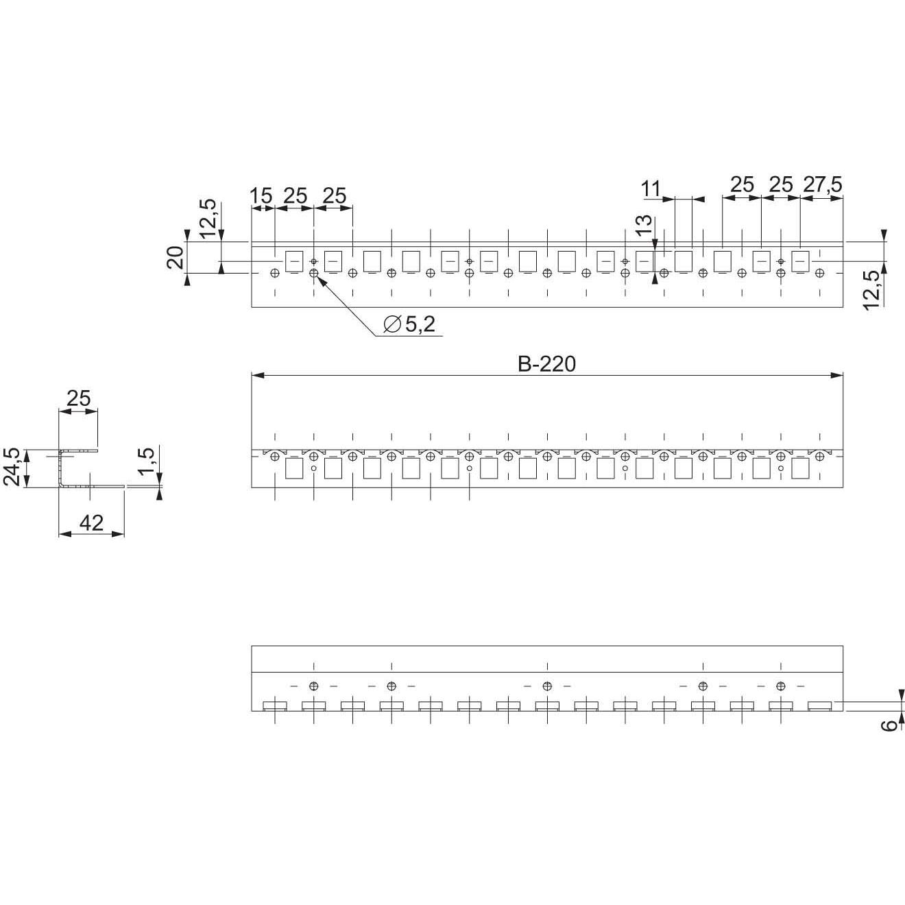 Thumbnail - Schneider Electric Adapterprofil Sm horizontal 1600mm NSYSMHR16, Serverschrank Zubehör, Silber