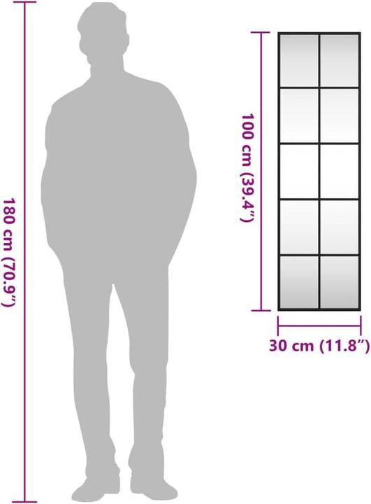Immagine prodotto vidaXL Wandspiegel (30 x 100 cm)