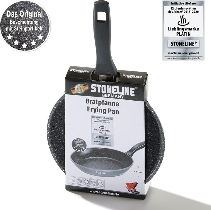 Produktbild Stoneline Pan 6840 Frying, Diameter 20 cm, Suitable for induction hob, Fixed handle, Anthracite (Bratpfanne, Aluminium, 20 x 8 cm)