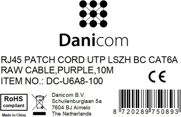 Produktbild Dsit CAT6a Netzwerkkabel 100% Kupfer (CAT6a, 10 m)