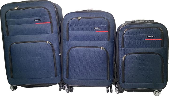 Actual product image HTI-Living 3-teiliges Softkoffer-Set mit Teleskopstange und 4 Doppelrollen (120 l)