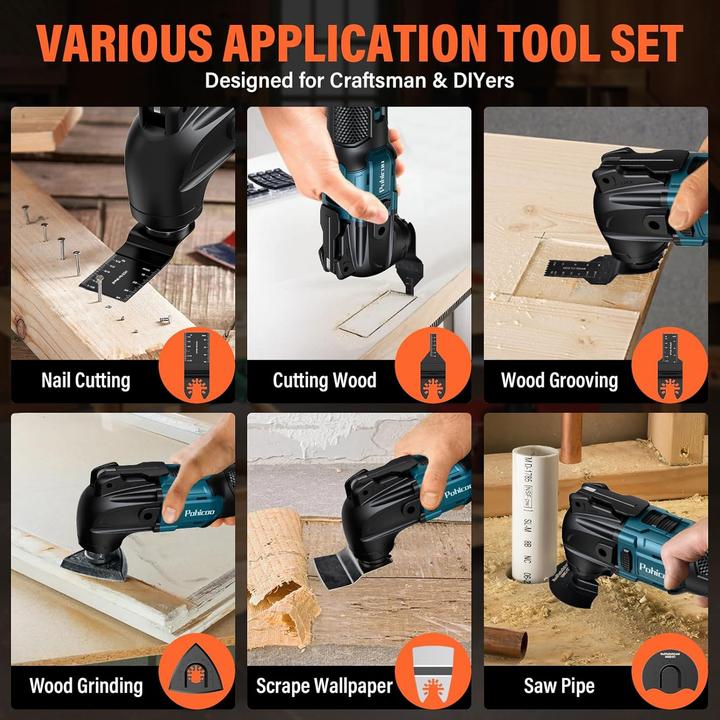 Actual product image Pohicoo Oszillationswerkzeug Akku-Multitool (Multifunctional tool)