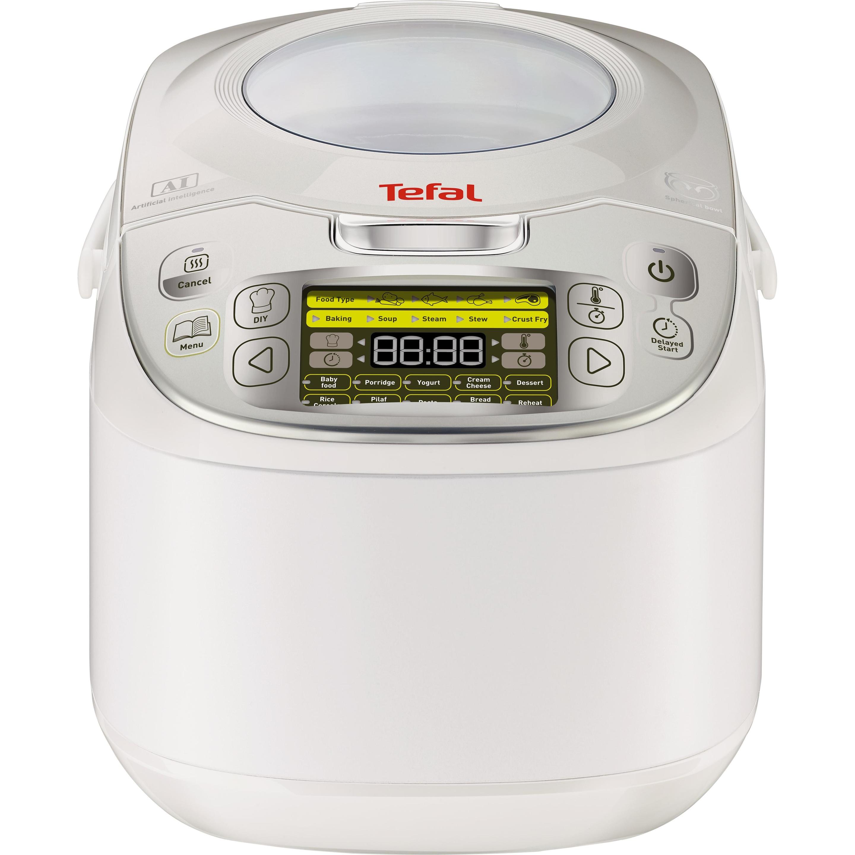 Tefal Multicooker 45 in 1, Dampfgarer + Reiskocher, Weiss