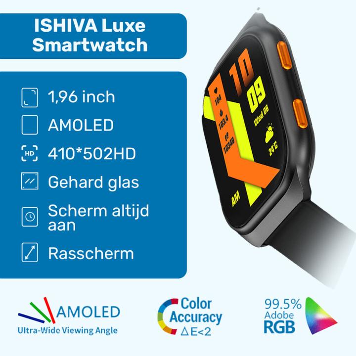 Actual product image Ishiva UFUZON Smartwatch Herren/Damen - Schwarz