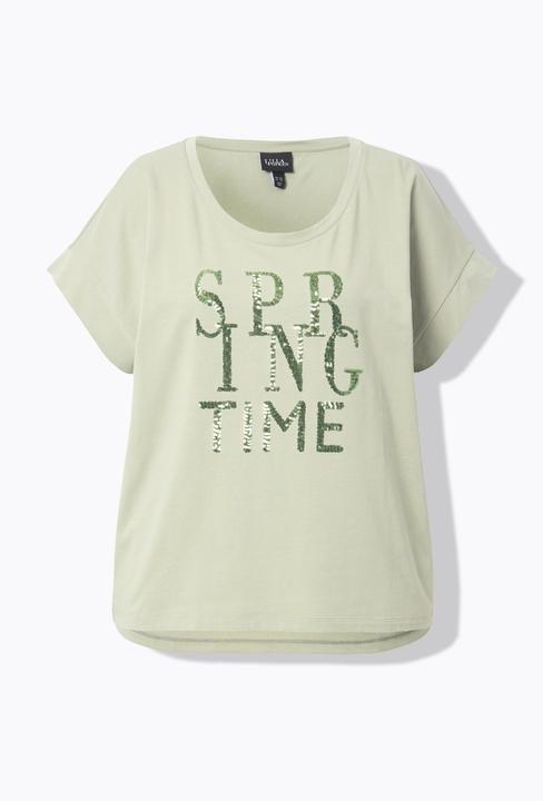 Actual product image Ulla Popken Springtime Sequined Short Sleeve Tee (62)