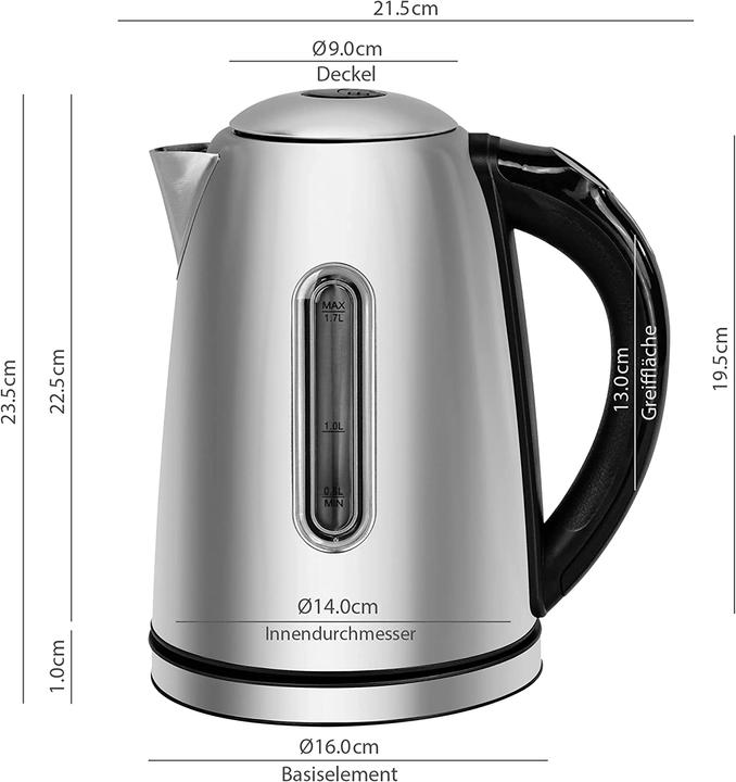 Produktbild T24 Edelstahl Wasserkocher 1.7L