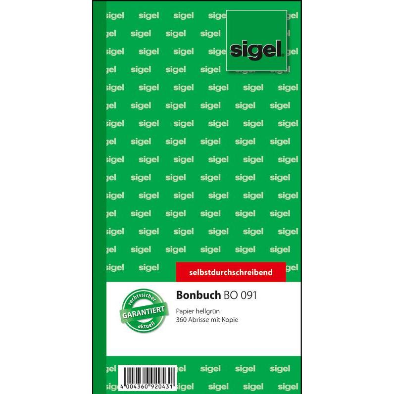 Sigel, Formular, Bonbuch, 360 Abrisse (360 x)