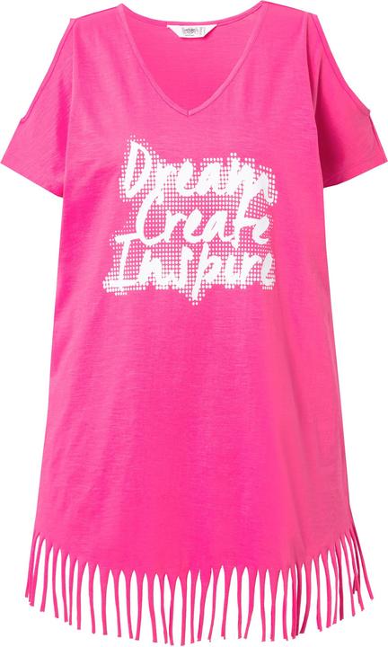 Produktbild Angel of Style Longshirt, A-Linie, Graffitti-Motiv, Fransen-Zipfelsaum (52)