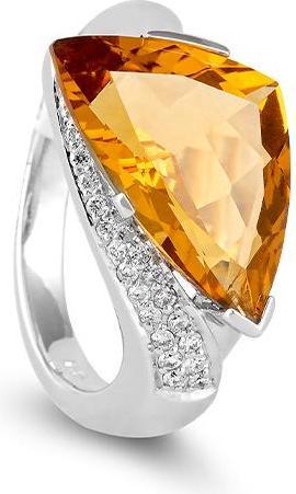 Produktbild Breuning RING - E.CITRIN/Brill. 0,122 Ct. H/si (57, 585/14 K Gold)
