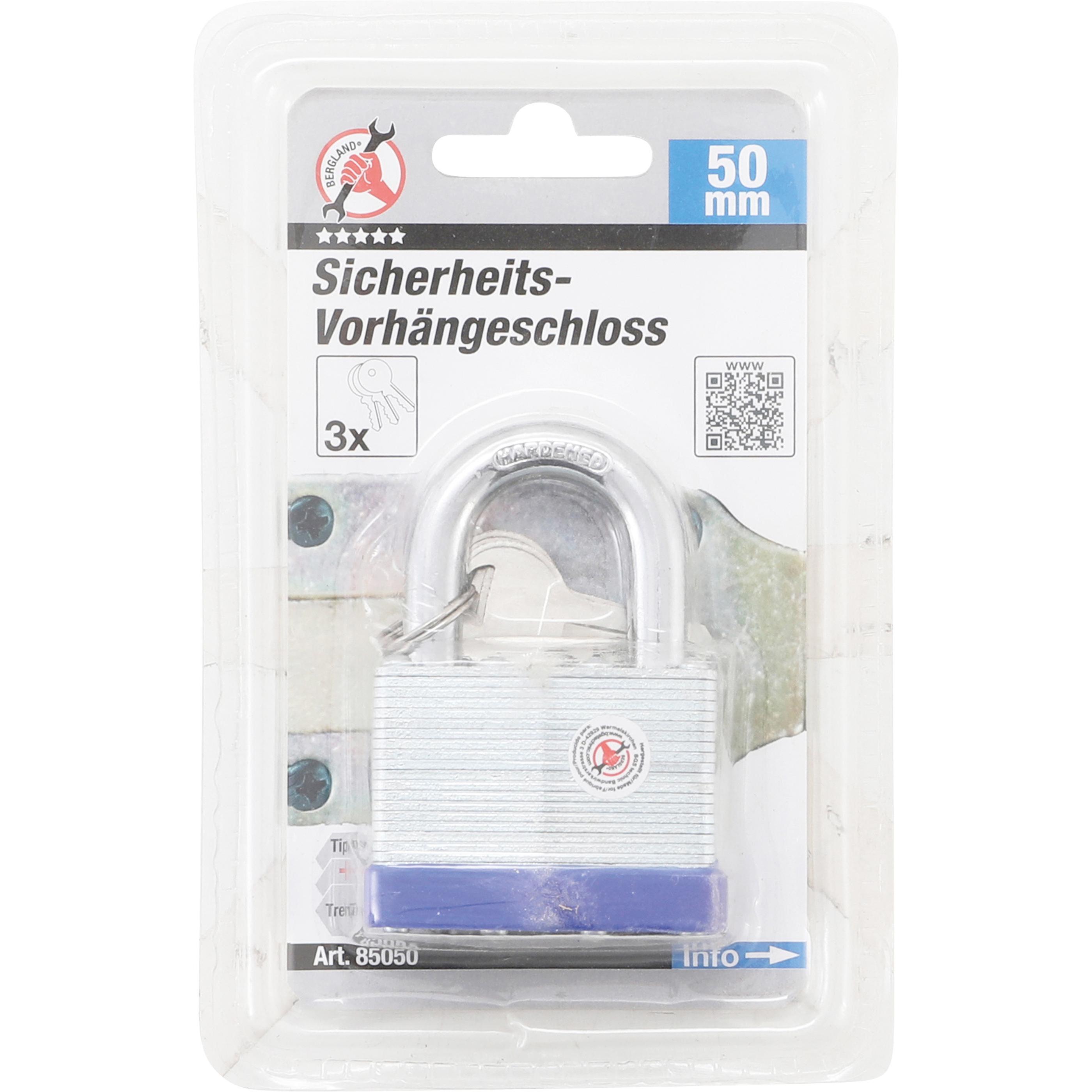 Thumbnail - BGS, Vorhängeschloss, Sicherheits-Vorhängeschloss 50 mm