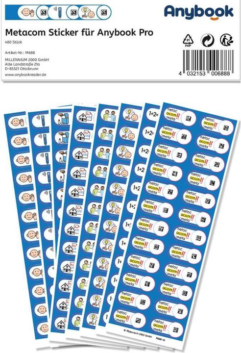 Produktbild Anybook Sticker-Set Stickerset Metacom für Pro 480 St.