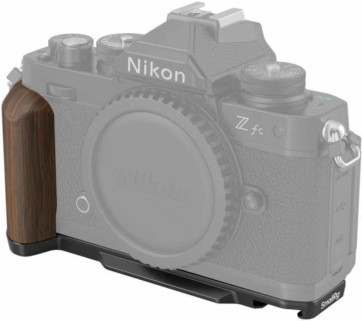 Actual product image SmallRig 4802 Wooden L Shape Grip for Nikon Z fc (Black) (Grip)