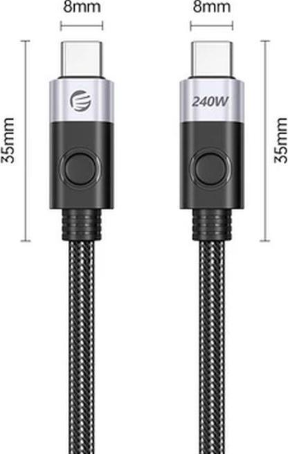 Actual product image Orico USB-C 240W High Speed 20G Data Cable (0.50 m, USB 3.2 Gen 1)