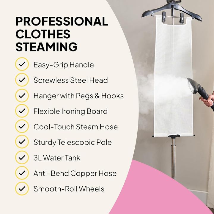 Actual product image Fridja Powerful Premium Garment Steamer with Dual Steam Settings for Fast Unfolding (2200 W)