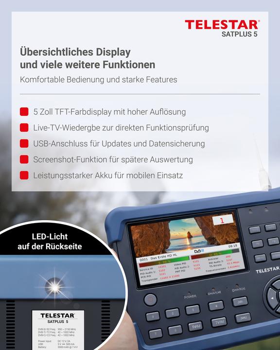 Actual product image Telestar Satplus 5 (Measurement technology)