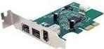 Produktbild StarTech 3 Port Low Profile PCIe FireWire Adapter
