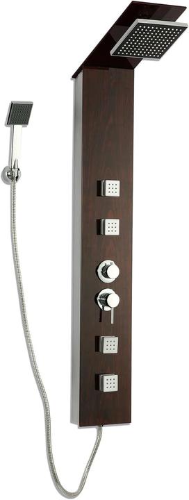 Produktbild DP Griferia Hydromassage-Duschpaneel mit Holzoptik und Antikalk-System
