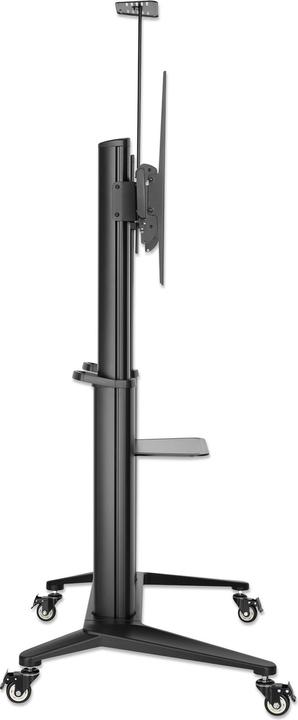 Image du produit Manhattan Support TV multimédia en aluminium sur roulettes avec une capacité de charge extrêmement élevée (120", 140 kg)