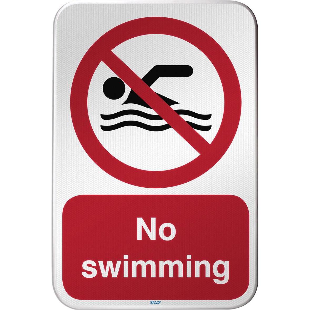 Brady, Etiketten, ISO Safety Sign - No swimming