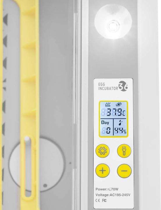 Actual product image Incubato Egg Incubator - 36 Eggs - integrated tiling lamp - fully automatic